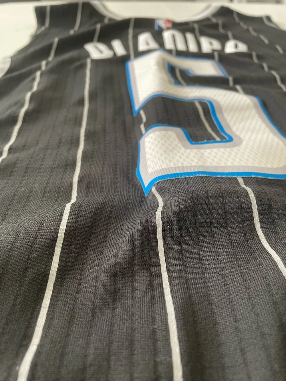 adidas Black and Blue Oladipo #5 Basketball Jersey